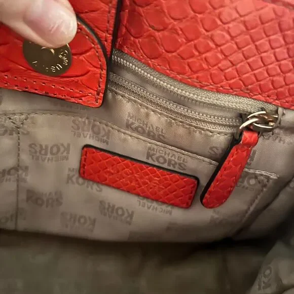 Michael-kors Women's Red and Orange Bag - Picture 6 of 8